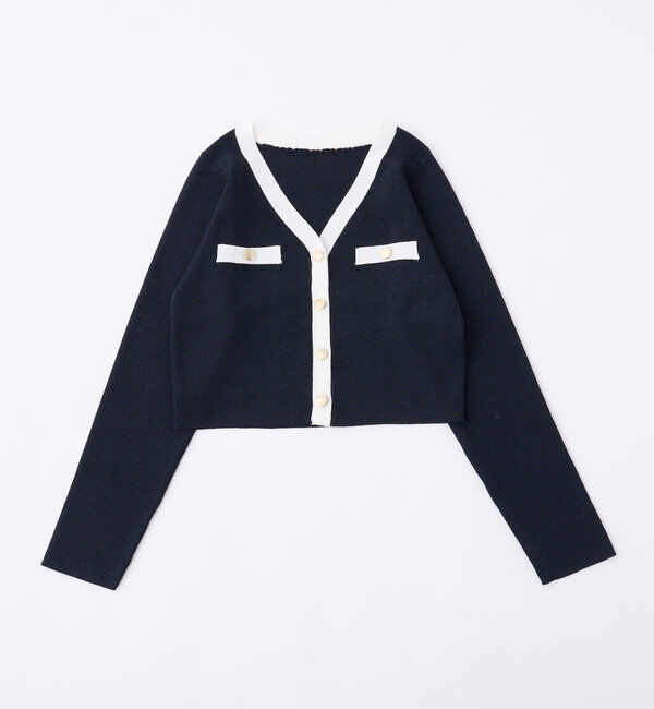  「配色ラメニットカーディガン」|ニット・セーター|