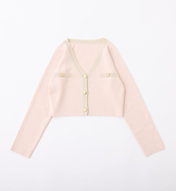  「配色ラメニットカーディガン」|ニット・セーター|