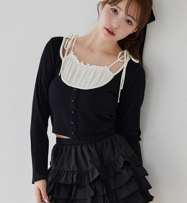  「ドッキングトップス」|プルオーバー|ブラック