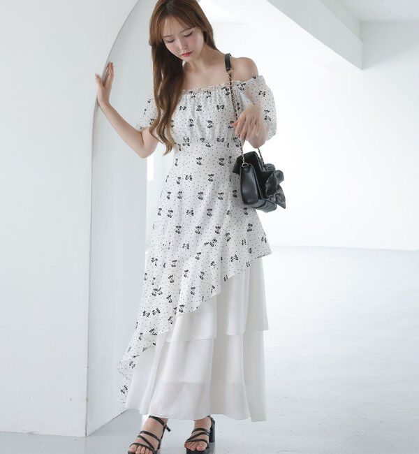  「【Black collection】イレヘムティアードロングワンピース」|ワンピース|