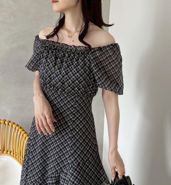  「【Black collection】イレヘムティアードロングワンピース」|ワンピース|