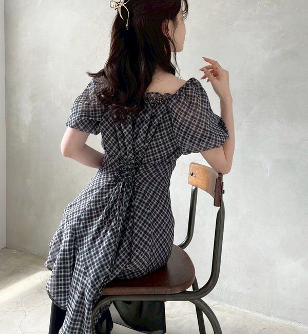  「【Black collection】イレヘムティアードロングワンピース」|ワンピース|