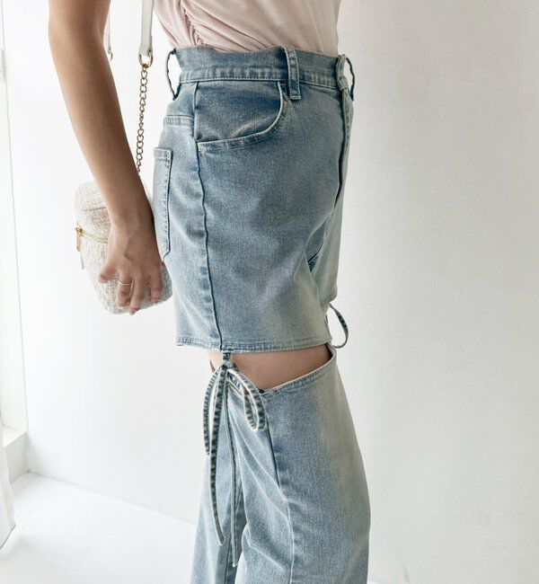  「サイドあき美脚ストレッチデニム」|その他|