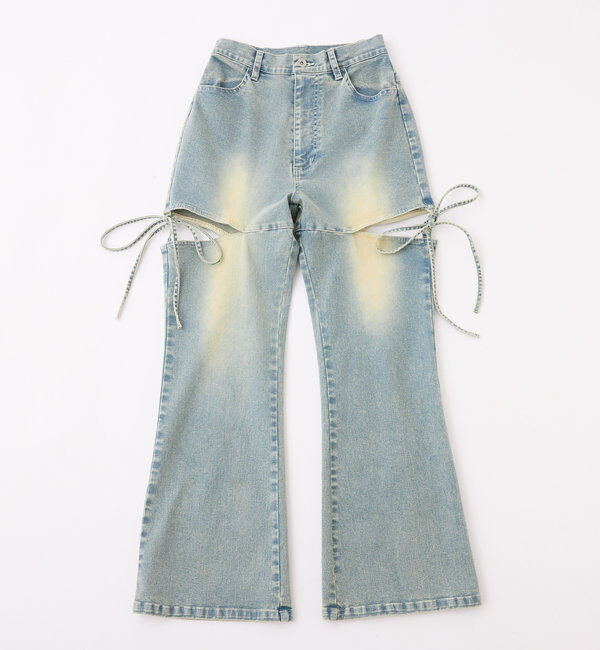  「サイドあき美脚ストレッチデニム」|その他|