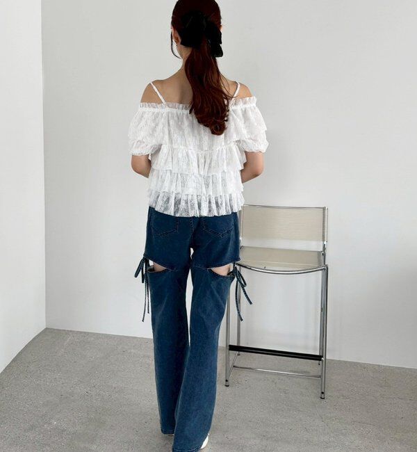  「サイドあき美脚ストレッチデニム」|その他|