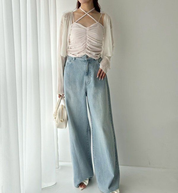  「ホック付きシアーカーデ」|ニット・セーター|