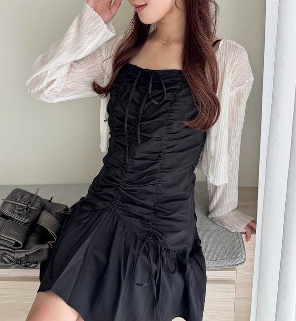  「ホック付きシアーカーデ」|ニット・セーター|