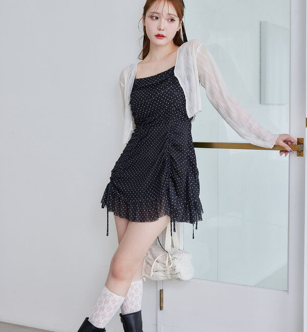  「ホック付きシアーカーデ」|ニット・セーター|