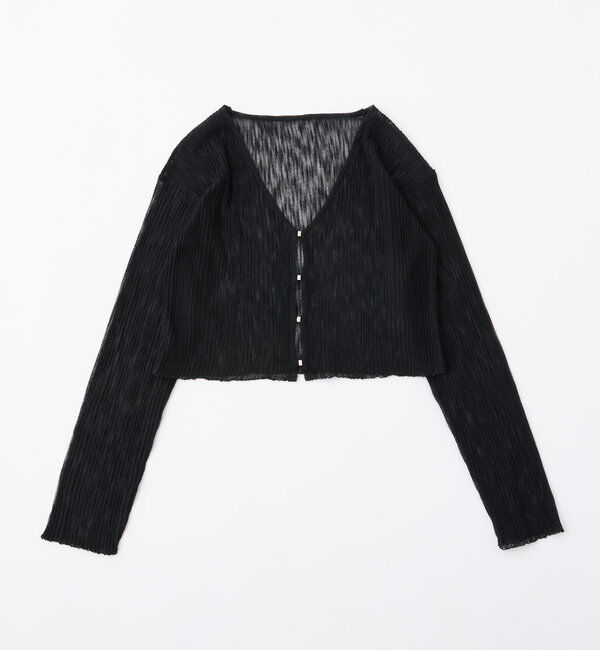  「ホック付きシアーカーデ」|ニット・セーター|