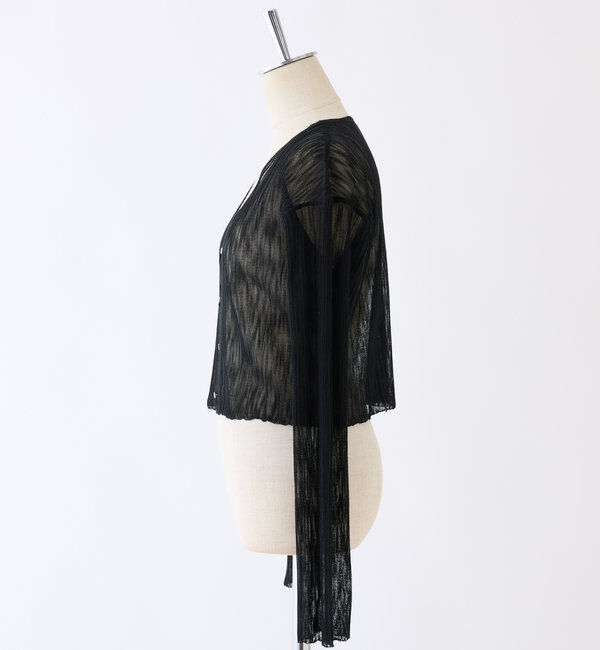  「ホック付きシアーカーデ」|ニット・セーター|