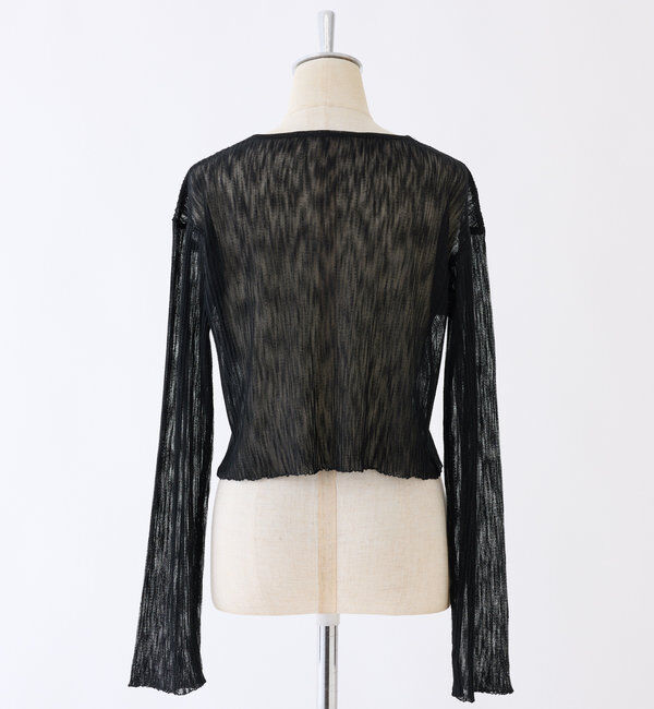  「ホック付きシアーカーデ」|ニット・セーター|