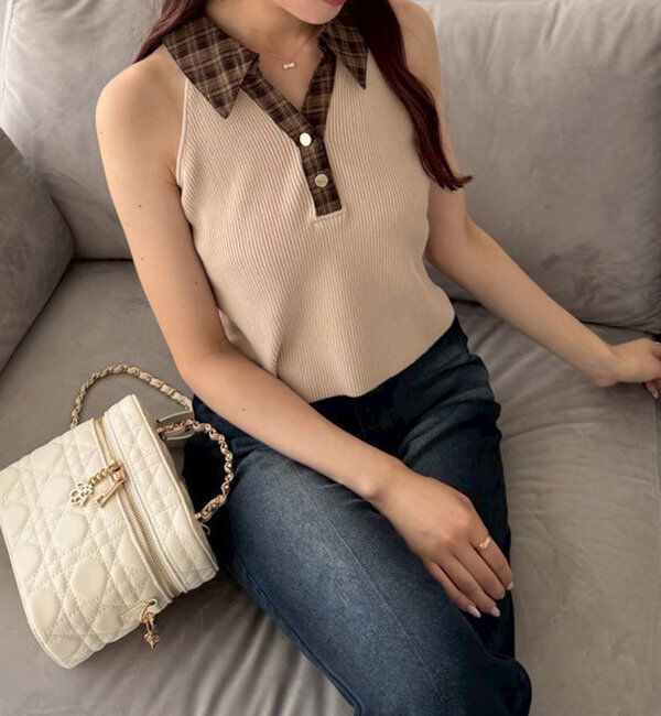  「チャーム付きキルティングバニティバッグ」|ショルダー・メッセンジャー|