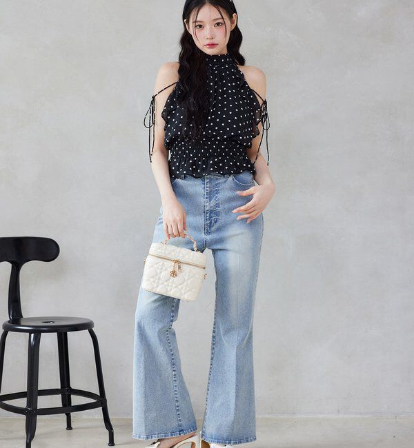  「チャーム付きキルティングバニティバッグ」|ショルダー・メッセンジャー|