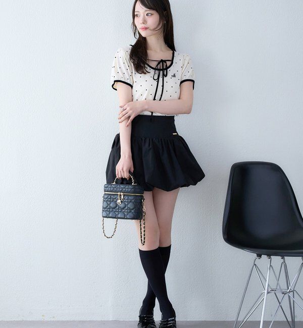  「チャーム付きキルティングバニティバッグ」|ショルダー・メッセンジャー|