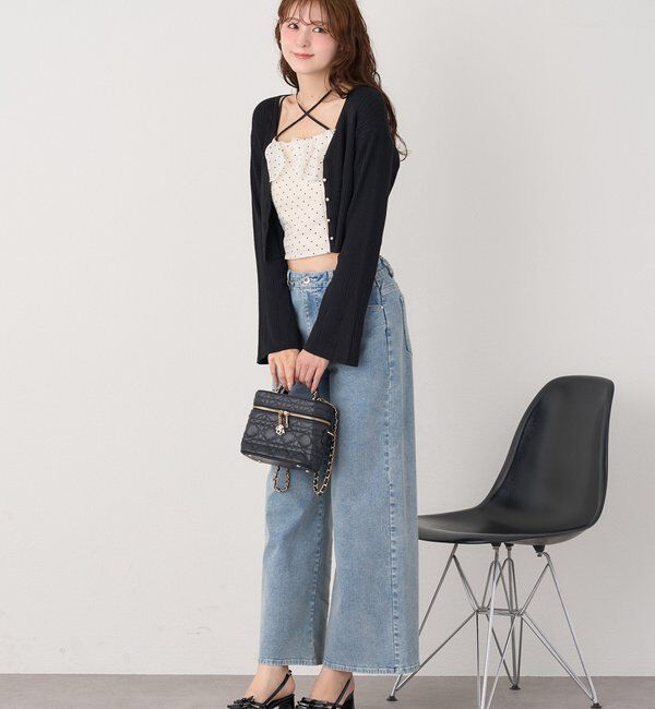  「チャーム付きキルティングバニティバッグ」|ショルダー・メッセンジャー|