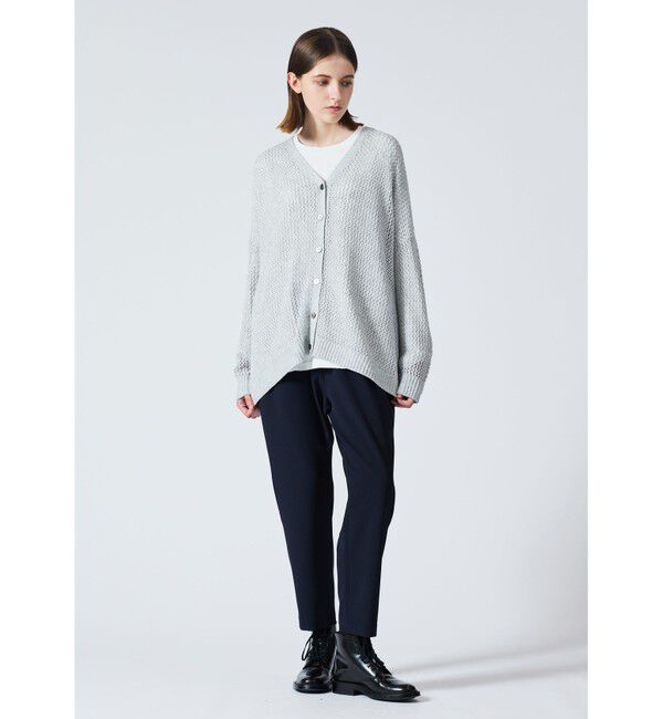 mizuiro ind「mizuiro ind オパール加工プリントワイドチュニック」|Tシャツ・カットソー|