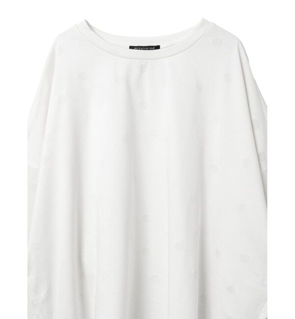 mizuiro ind「mizuiro ind オパール加工プリントワイドチュニック」|Tシャツ・カットソー|