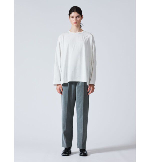 mizuiro ind「mizuiro ind オパール加工プリントワイドチュニック」|Tシャツ・カットソー|