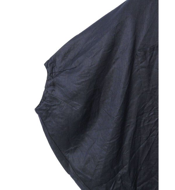 mizuiro ind「mizuiro ind リネンスタンドカラーコクーンシャツ」|シャツ・ブラウス|