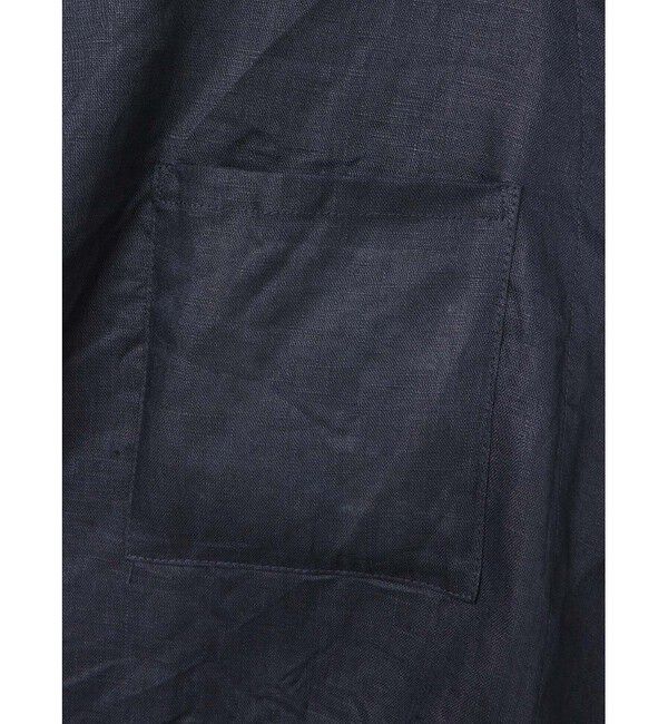 mizuiro ind「mizuiro ind リネンスタンドカラーコクーンシャツ」|シャツ・ブラウス|