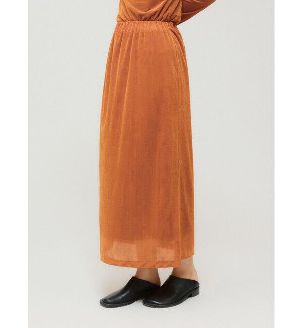 MIDIUMISOLID「MIDIUMISOLID for Ladies シアーベロアリブスカート」|スカート|