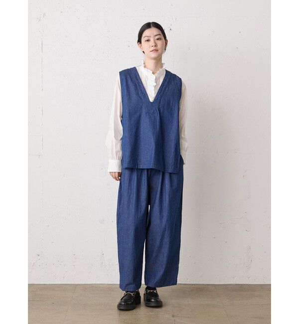 MidiUmi「MidiUmi ピンタックレースシャツ」|シャツ・ブラウス|