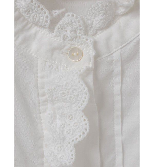 MidiUmi「MidiUmi ピンタックレースシャツ」|シャツ・ブラウス|