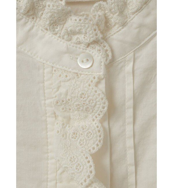 MidiUmi「MidiUmi ピンタックレースシャツ」|シャツ・ブラウス|