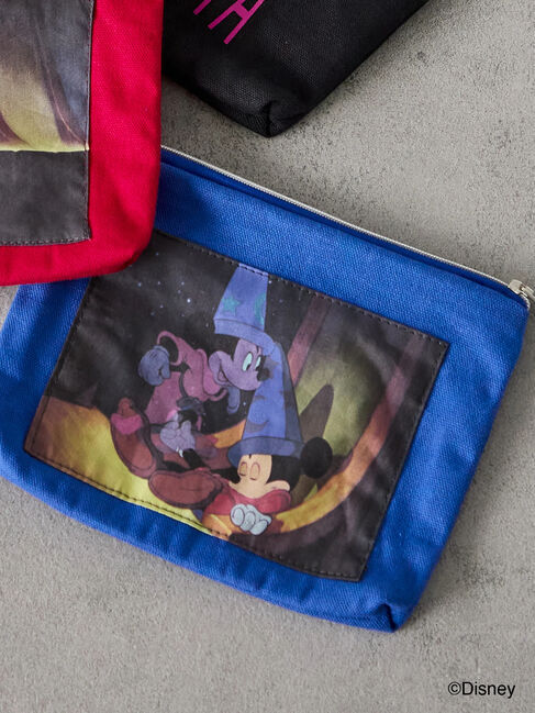 Lugnoncure「【Disney】FANTASIA/ロゴプリントポーチ」|その他|ブルー