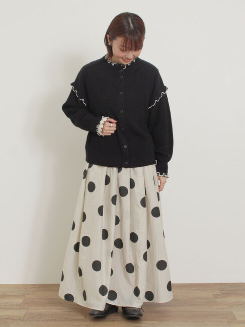 Samansa Mos2「シアードットプリントスカート」|スカート|