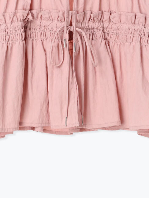 Samansa Mos2「前後2WAYシャーリングリボンベスト」|ダウンベスト・ベスト|