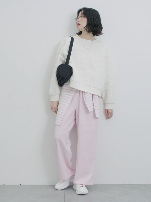 Samansa Mos2 blue「シャーリングミニドラムバッグ」|その他|