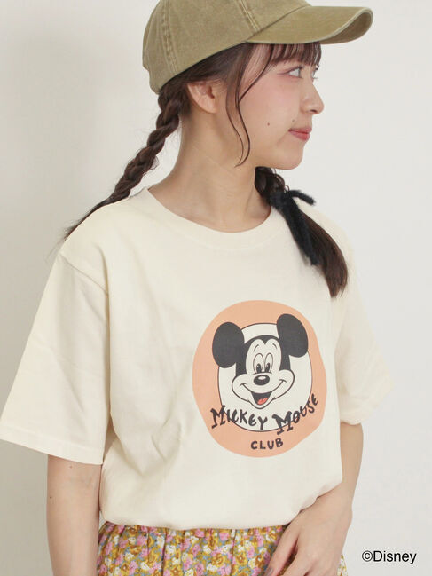 Samansa Mos2「【Disney】ミッキー&フレンズ/ヴィンテージライクTシャツ」|Tシャツ・カットソー|キナリ