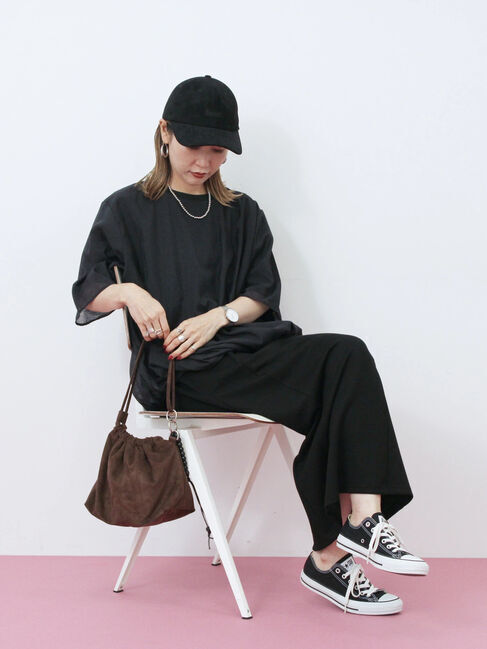 Samansa Mos2 blue「裾バルーンTシャツ」|Tシャツ・カットソー|