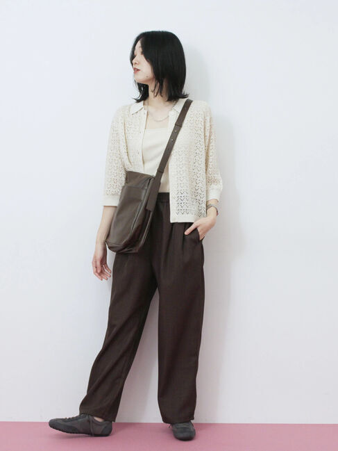 Samansa Mos2 blue「タックイージーパンツ」|その他|