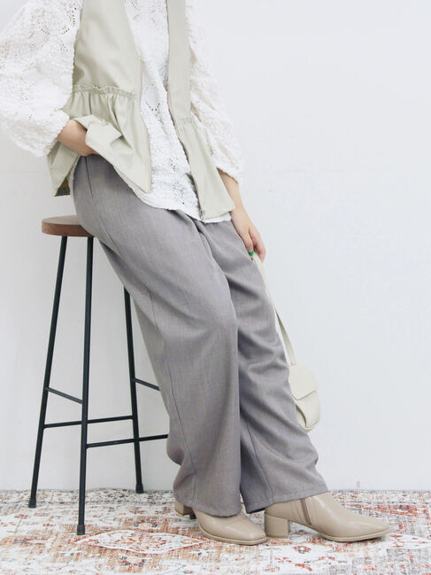 Samansa Mos2 blue「タックイージーパンツ」|その他|