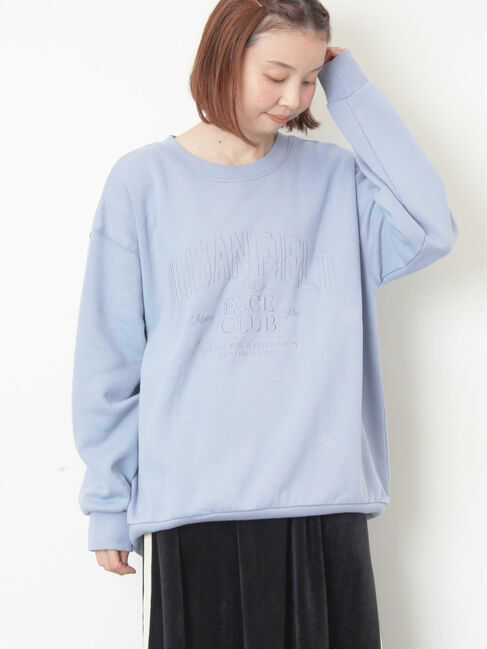 Samansa Mos2「裏起毛ロゴ刺繍スウェット」|Tシャツ・カットソー|