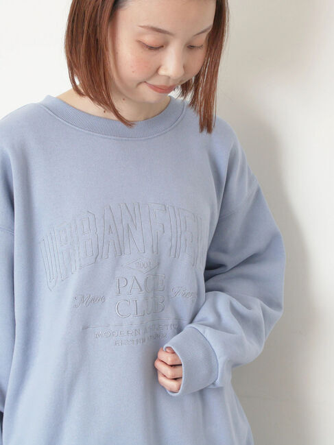 Samansa Mos2「裏起毛ロゴ刺繍スウェット」|Tシャツ・カットソー|