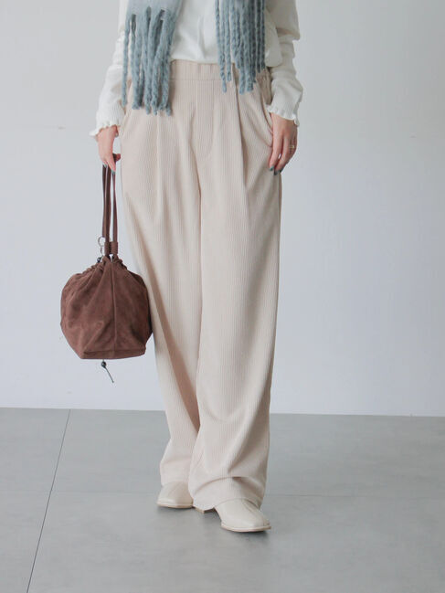 Samansa Mos2 blue「カットコールパンツ」|その他|