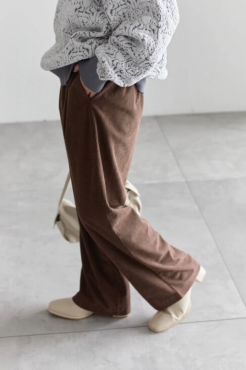 Samansa Mos2 blue「カットコールパンツ」|その他|