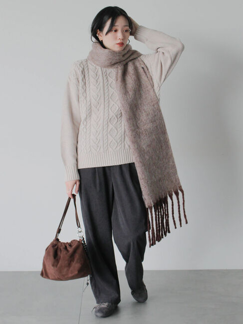 Samansa Mos2 blue「カットコールパンツ」|その他|