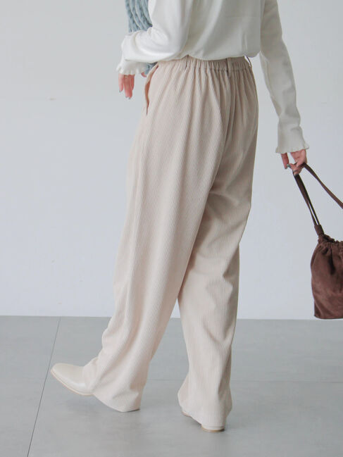 Samansa Mos2 blue「カットコールパンツ」|その他|