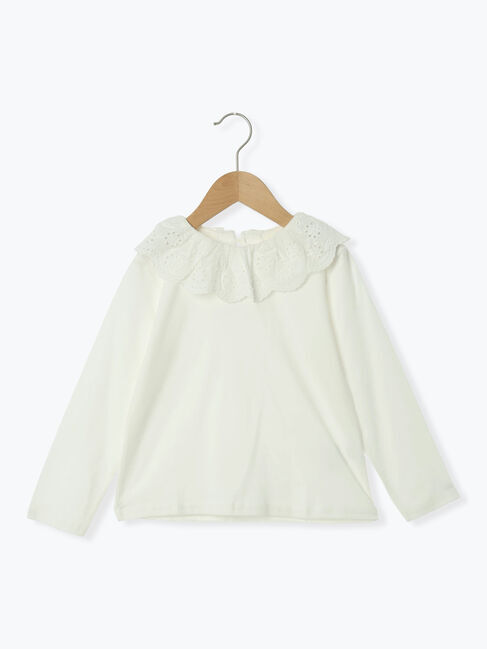 Samansa Mos2 Lagom「レース衿カットソー」|Tシャツ・カットソー|オフホワイト