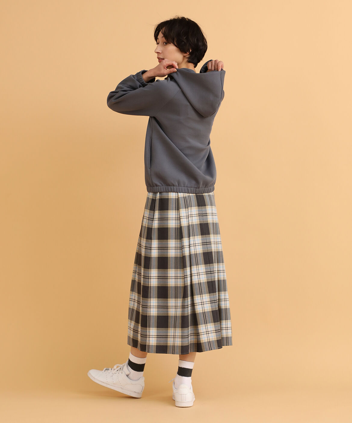 DAY by DAY it&rsquo;s international「サイドギャザータックチェックスカート」|フレア|