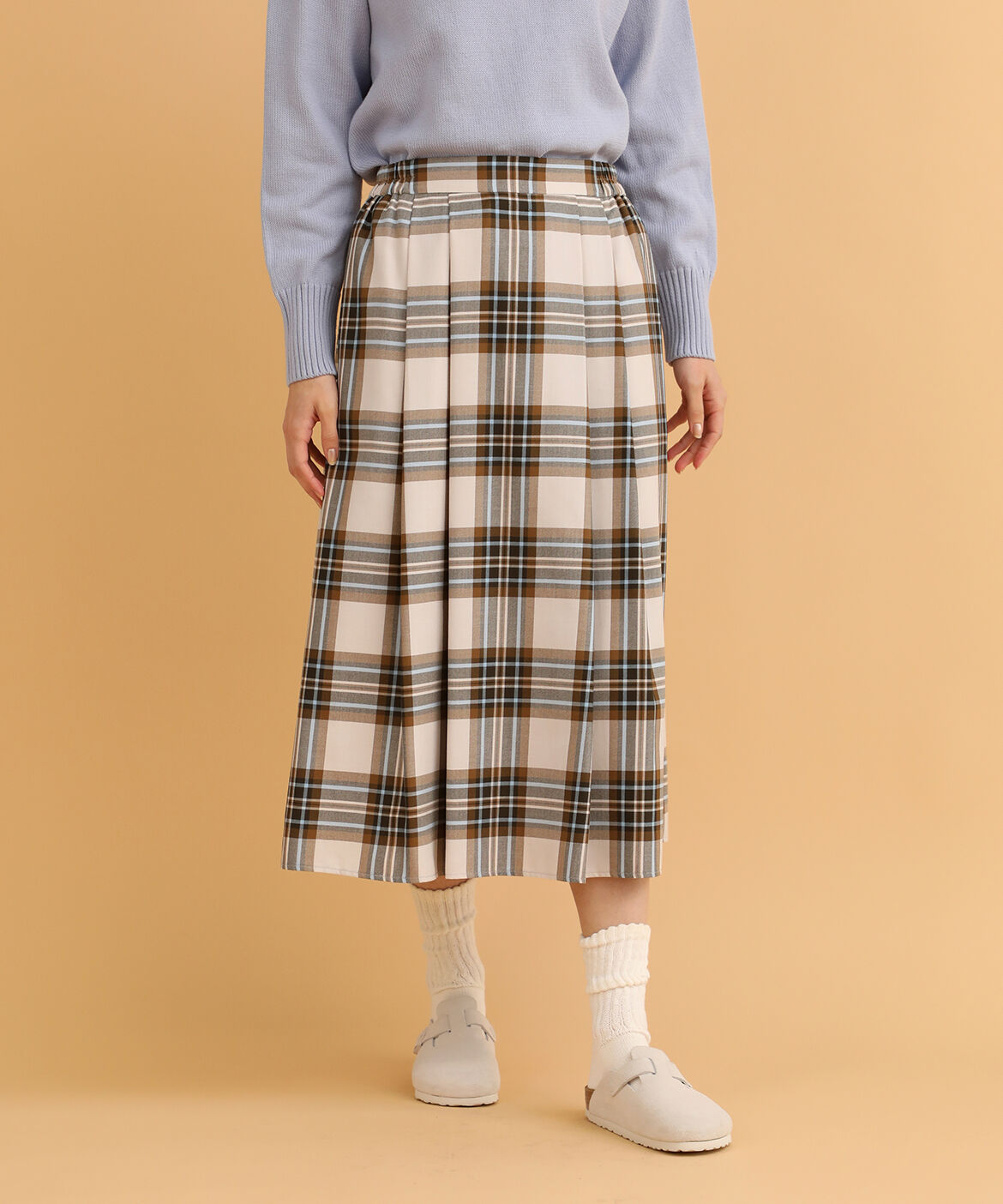 DAY by DAY it&rsquo;s international「サイドギャザータックチェックスカート」|フレア|