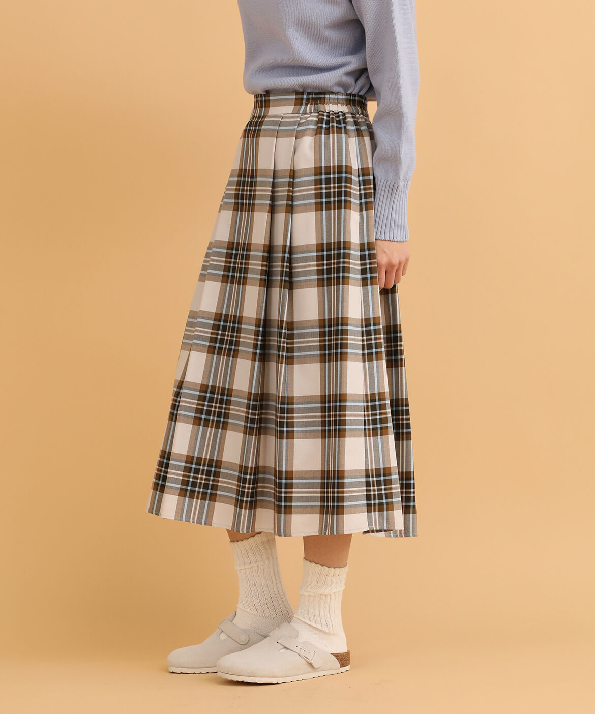 DAY by DAY it&rsquo;s international「サイドギャザータックチェックスカート」|フレア|