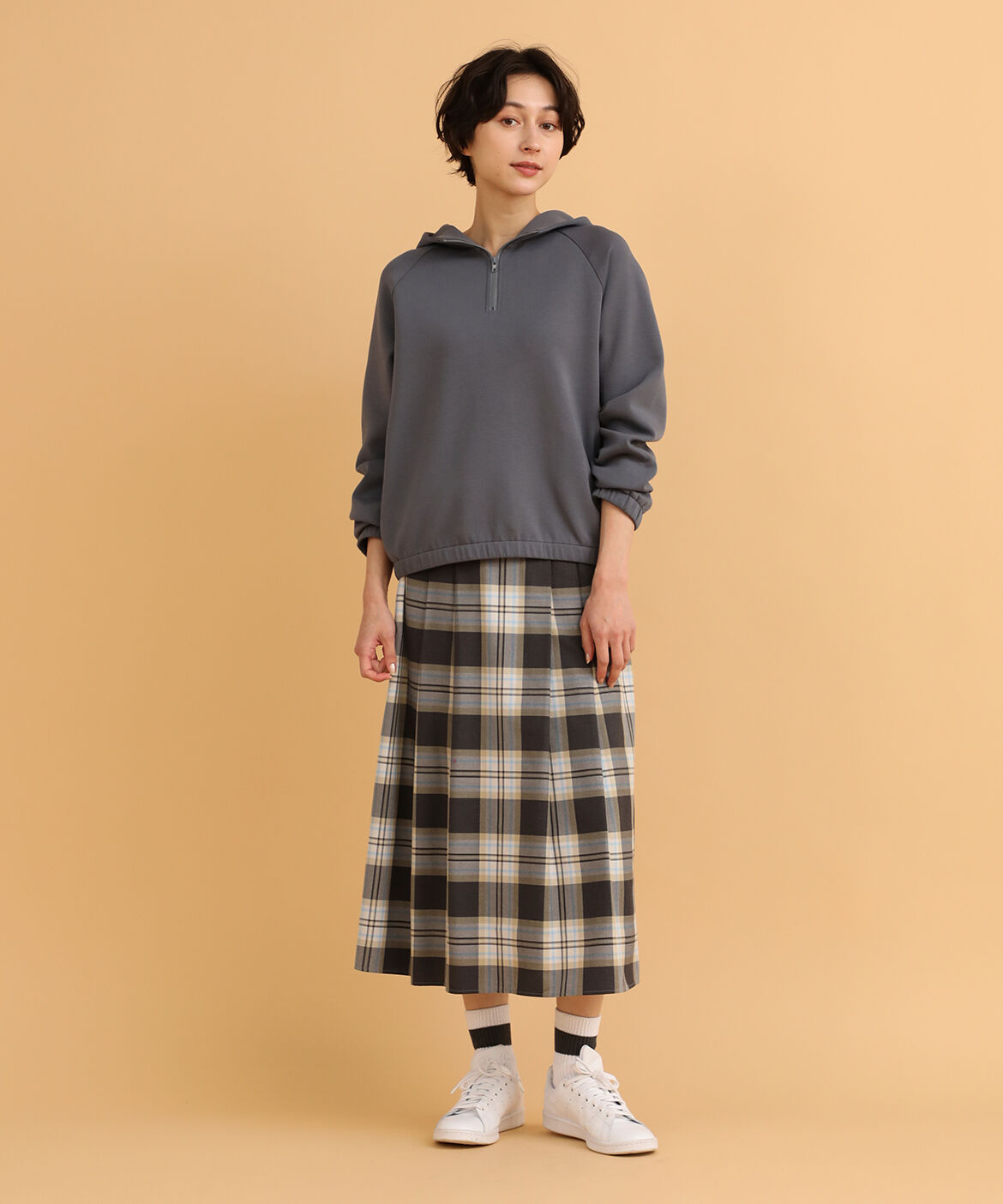 DAY by DAY it&rsquo;s international「サイドギャザータックチェックスカート」|フレア|
