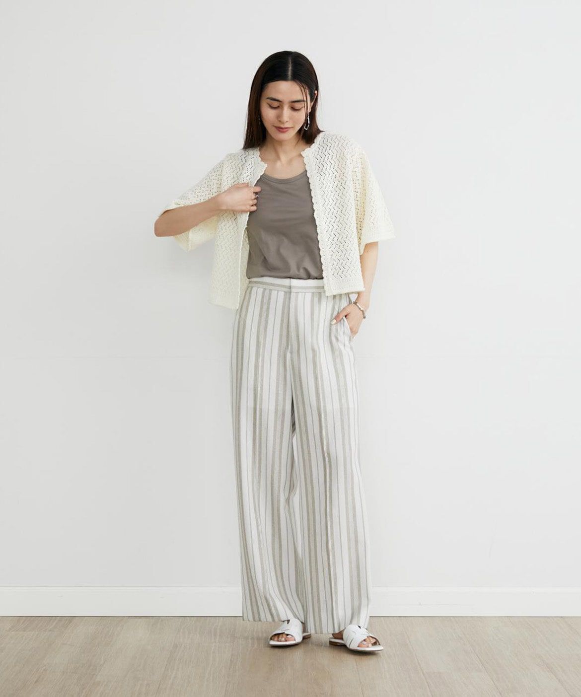 INED「《大きいサイズ》タンクトップ《スビン綿MIX天竺/A-GIRL&rsquo;S 》」|タンクトップ|