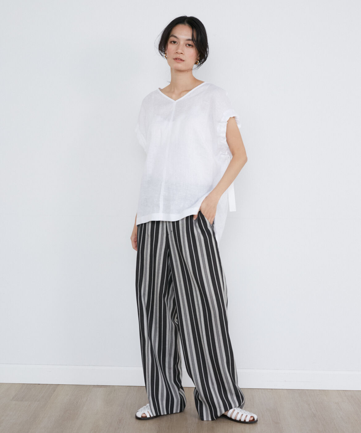 INED「ストライププリントパンツ《Viscotecs》」|その他|