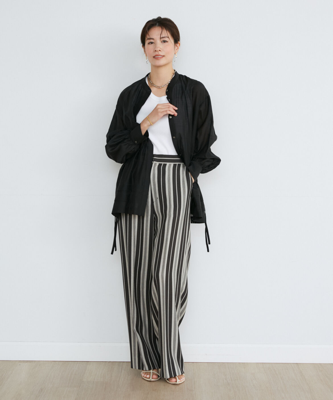 INED「ストライププリントパンツ《Viscotecs》」|その他|